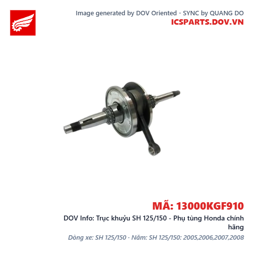 Trục khuỷu SH 125/150 - Phụ tùng Honda chính hãng