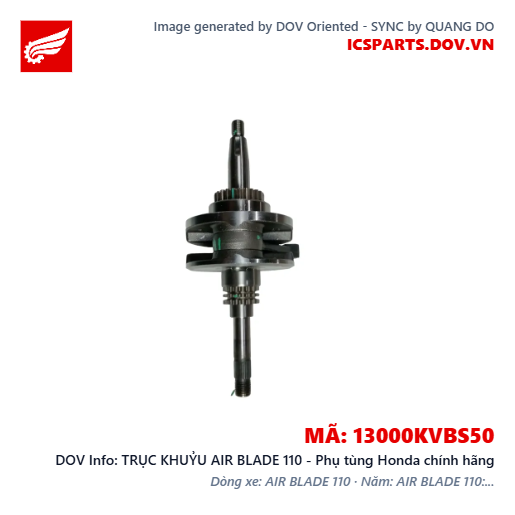 TRỤC KHUỶU AIR BLADE 110 - Phụ tùng Honda chính hãng