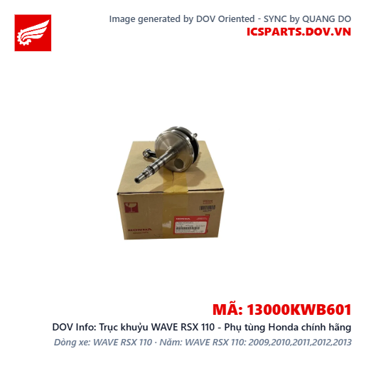 Trục khuỷu WAVE RSX 110 - Phụ tùng Honda chính hãng