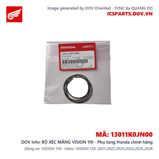 BỘ XÉC MĂNG VISION 110 - Phụ tùng Honda chính hãng