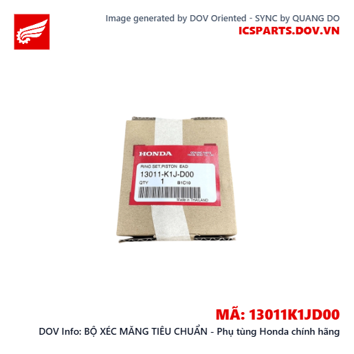 BỘ XÉC MĂNG TIÊU CHUẨN - Phụ tùng Honda chính hãng