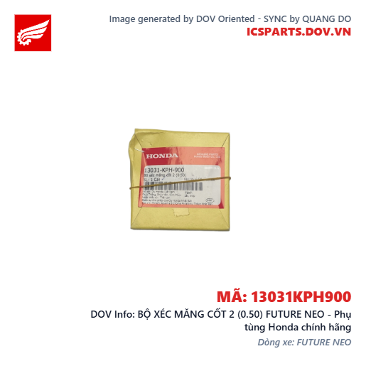 BỘ XÉC MĂNG CỐT 2 (0.50) FUTURE NEO - Phụ tùng Honda chính hãng