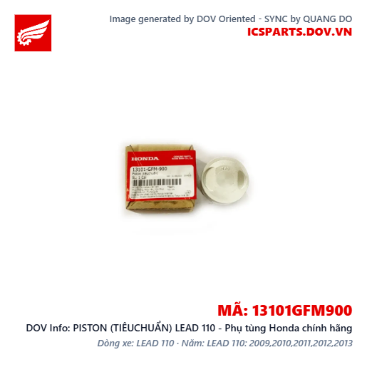 PISTON (TIÊUCHUẨN) LEAD 110 - Phụ tùng Honda chính hãng