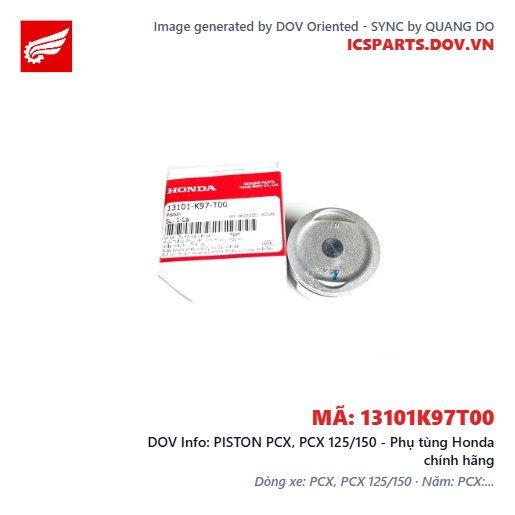 PISTON PCX, PCX 125/150 - Phụ tùng Honda chính hãng
