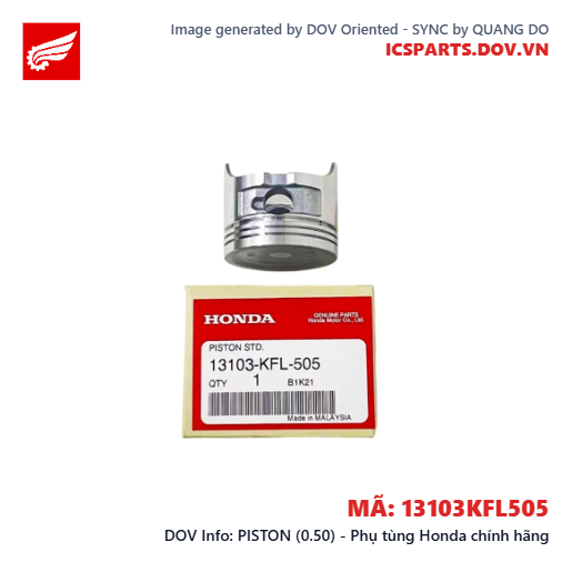 PISTON (0.50) - Phụ tùng Honda chính hãng