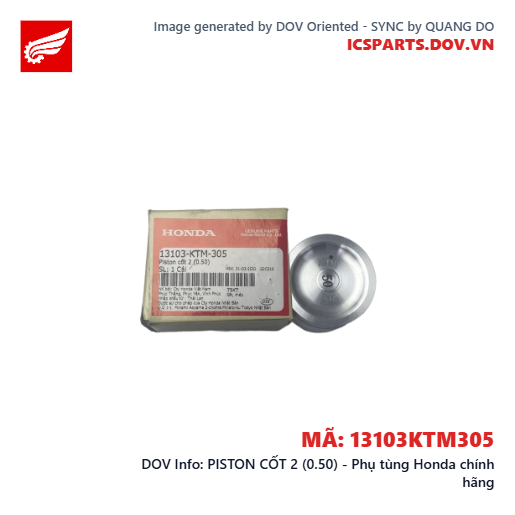 PISTON CỐT 2 (0.50) - Phụ tùng Honda chính hãng