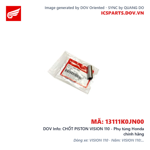 CHỐT PISTON VISION 110 - Phụ tùng Honda chính hãng