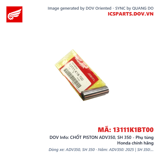 CHỐT PISTON ADV350, SH 350 - Phụ tùng Honda chính hãng
