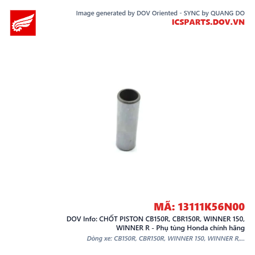 CHỐT PISTON CB150R, CBR150R, WINNER 150, WINNER R - Phụ tùng Honda chính hãng