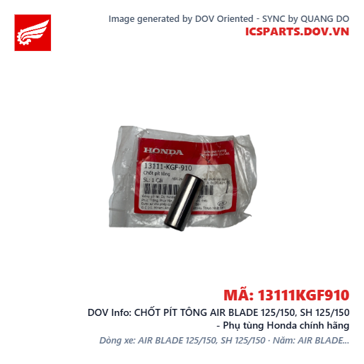 CHỐT PÍT TÔNG AIR BLADE 125/150, SH 125/150 - Phụ tùng Honda chính hãng