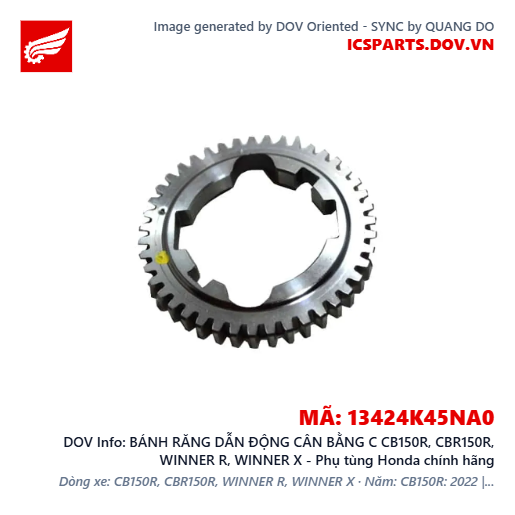 BÁNH RĂNG DẪN ĐỘNG CÂN BẰNG C CB150R, CBR150R, WINNER R, WINNER X - Phụ tùng Honda chính hãng