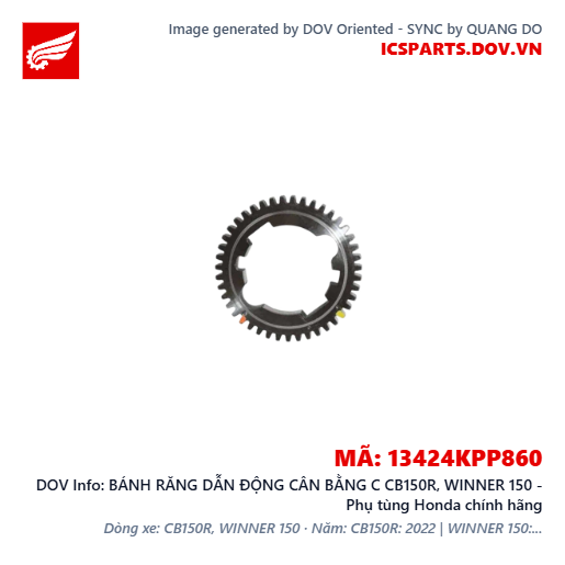 BÁNH RĂNG DẪN ĐỘNG CÂN BẰNG C CB150R, WINNER 150 - Phụ tùng Honda chính hãng