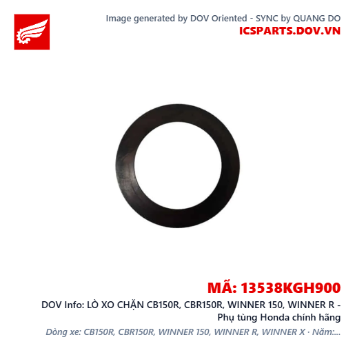 LÒ XO CHẶN CB150R, CBR150R, WINNER 150, WINNER R - Phụ tùng Honda chính hãng