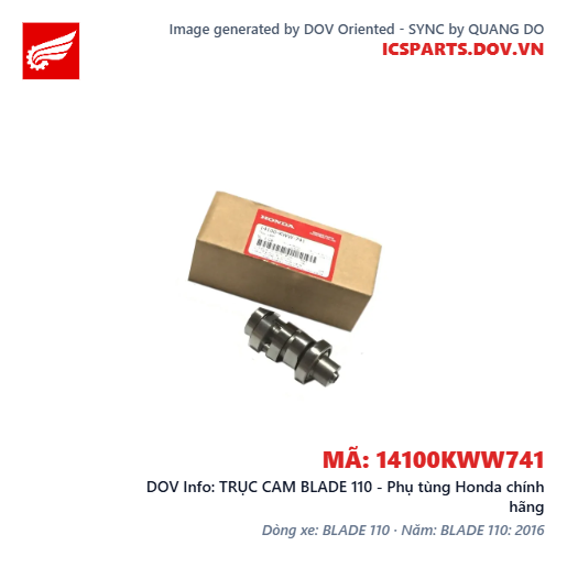 TRỤC CAM BLADE 110 - Phụ tùng Honda chính hãng