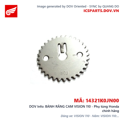 BÁNH RĂNG CAM VISION 110 - Phụ tùng Honda chính hãng