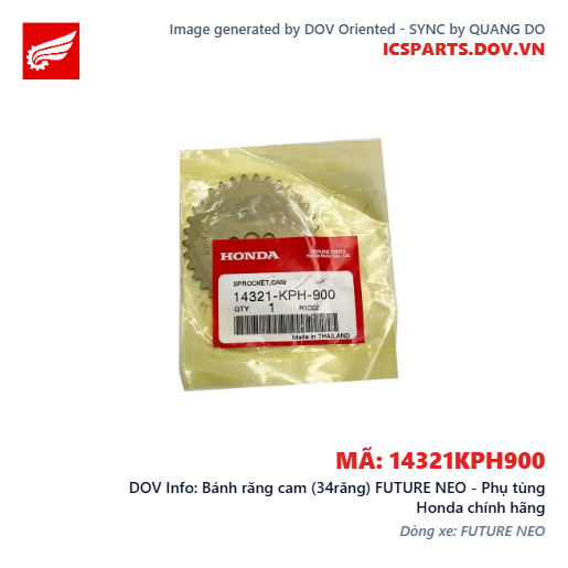 Bánh răng cam (34răng) FUTURE NEO - Phụ tùng Honda chính hãng