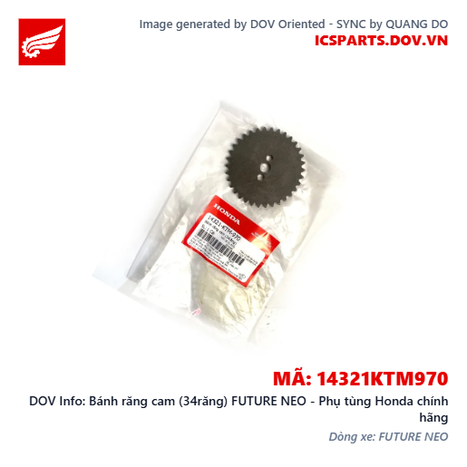 Bánh răng cam (34răng) FUTURE NEO - Phụ tùng Honda chính hãng