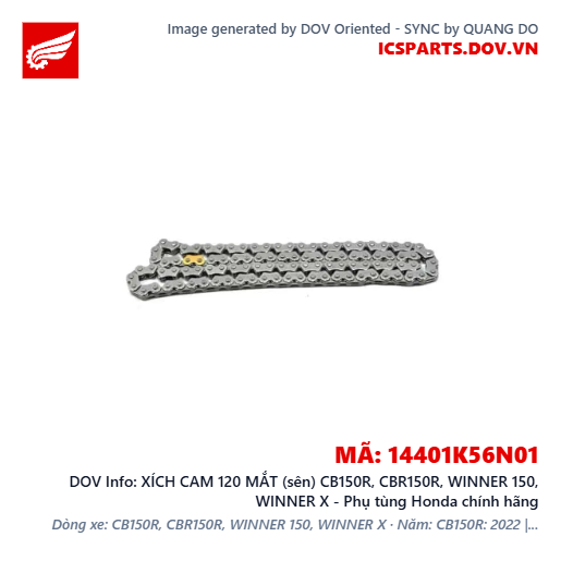 XÍCH CAM 120 MẮT (sên) CB150R, CBR150R, WINNER 150, WINNER X - Phụ tùng Honda chính hãng
