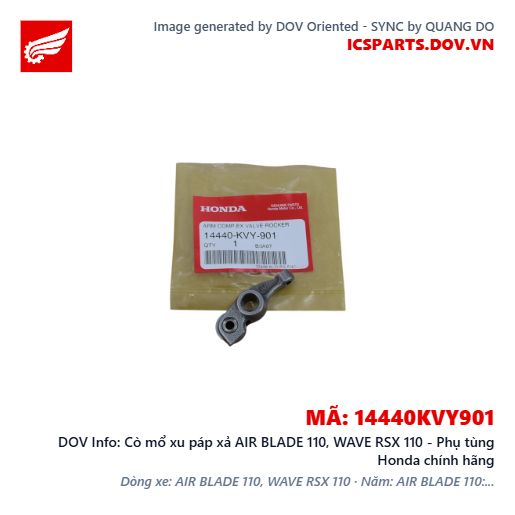 Cò mổ xu páp xả AIR BLADE 110, WAVE RSX 110 - Phụ tùng Honda chính hãng