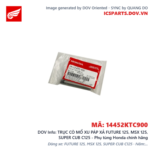 TRỤC CÒ MỔ XU PÁP XẢ FUTURE 125, MSX 125, SUPER CUB C125 - Phụ tùng Honda chính hãng