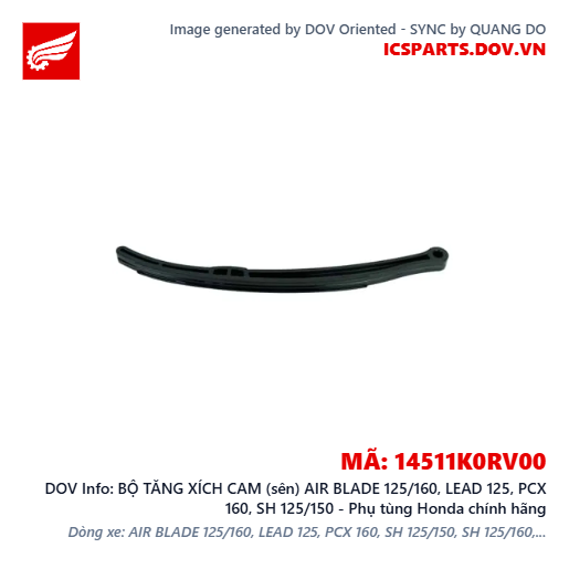 BỘ TĂNG XÍCH CAM (sên) AIR BLADE 125/160, LEAD 125, PCX 160, SH 125/150 - Phụ tùng Honda chính hãng