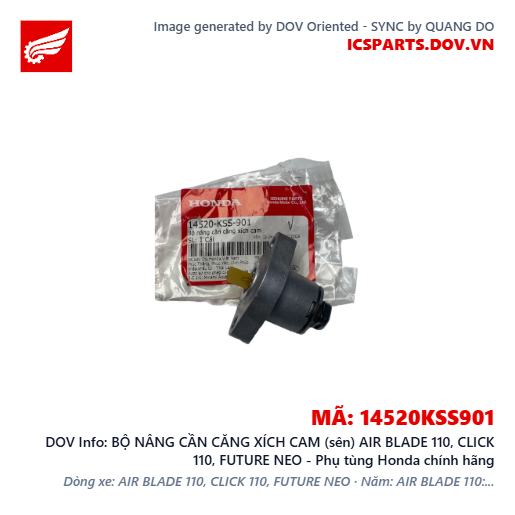 BỘ NÂNG CẦN CĂNG XÍCH CAM (sên) AIR BLADE 110, CLICK 110, FUTURE NEO - Phụ tùng Honda chính hãng