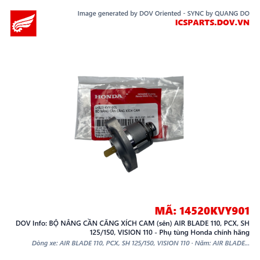 BỘ NÂNG CẦN CĂNG XÍCH CAM (sên) AIR BLADE 110, PCX, SH 125/150, VISION 110 - Phụ tùng Honda chính hãng