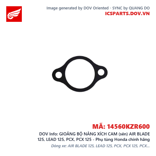 GIOĂNG BỘ NÂNG XÍCH CAM (sên) AIR BLADE 125, LEAD 125, PCX, PCX 125 - Phụ tùng Honda chính hãng