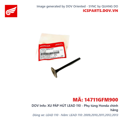 XU PÁP HÚT LEAD 110 - Phụ tùng Honda chính hãng