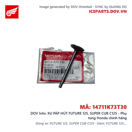 XU PÁP HÚT FUTURE 125, SUPER CUB C125 - Phụ tùng Honda chính hãng