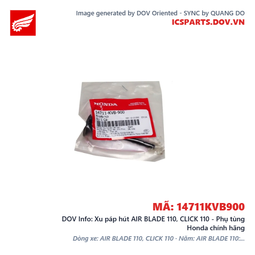 Xu páp hút AIR BLADE 110, CLICK 110 - Phụ tùng Honda chính hãng