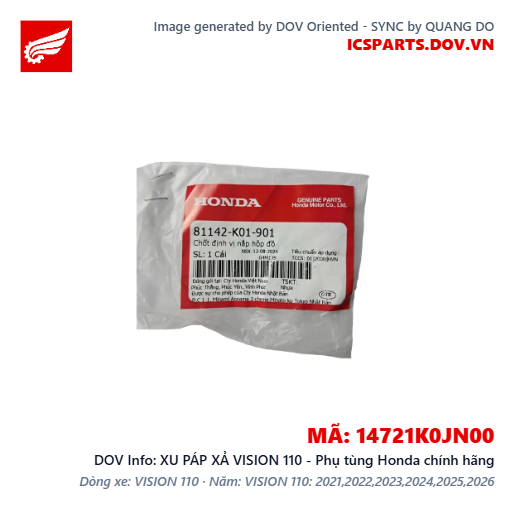 XU PÁP XẢ VISION 110 - Phụ tùng Honda chính hãng
