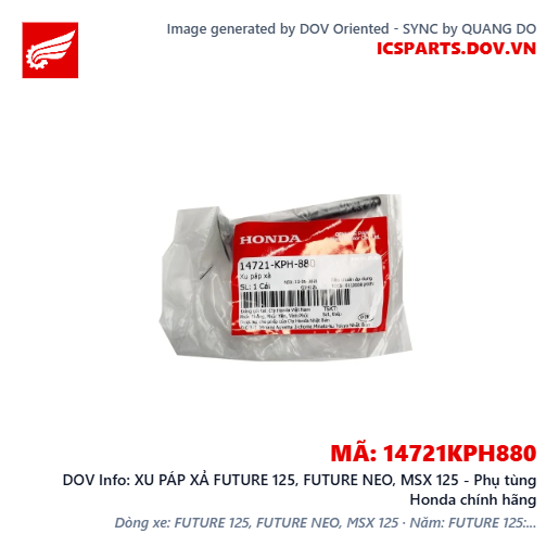 XU PÁP XẢ FUTURE 125, FUTURE NEO, MSX 125 - Phụ tùng Honda chính hãng
