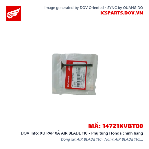 XU PÁP XẢ AIR BLADE 110 - Phụ tùng Honda chính hãng