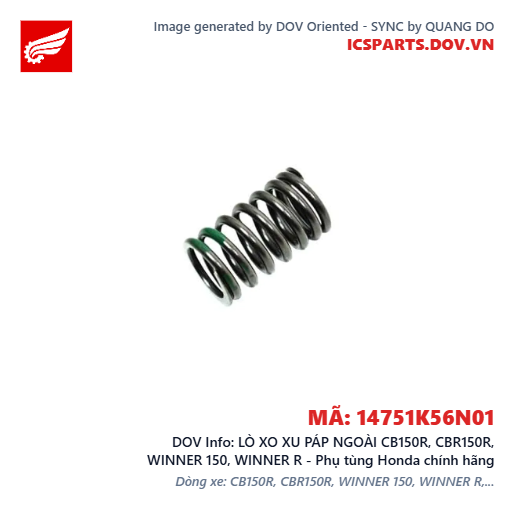 LÒ XO XU PÁP NGOÀI CB150R, CBR150R, WINNER 150, WINNER R - Phụ tùng Honda chính hãng