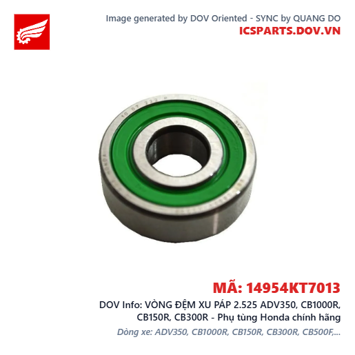 VÒNG ĐỆM XU PÁP 2.525 ADV350, CB1000R, CB150R, CB300R - Phụ tùng Honda chính hãng