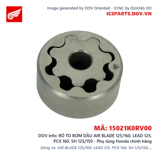 RÔ TO BƠM DẦU AIR BLADE 125/160, LEAD 125, PCX 160, SH 125/150 - Phụ tùng Honda chính hãng