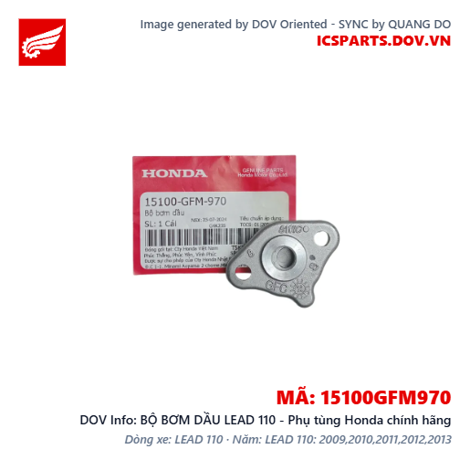BỘ BƠM DẦU LEAD 110 - Phụ tùng Honda chính hãng