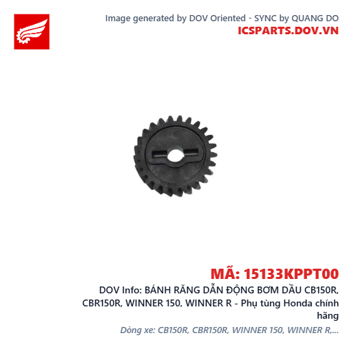 BÁNH RĂNG DẪN ĐỘNG BƠM DẦU CB150R, CBR150R, WINNER 150, WINNER R - Phụ tùng Honda chính hãng