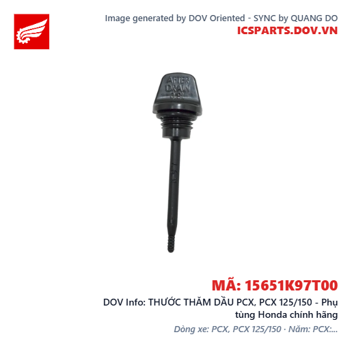 THƯỚC THĂM DẦU PCX, PCX 125/150 - Phụ tùng Honda chính hãng