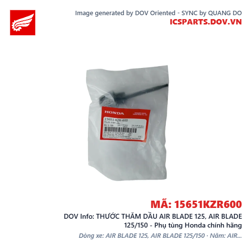 THƯỚC THĂM DẦU AIR BLADE 125, AIR BLADE 125/150 - Phụ tùng Honda chính hãng
