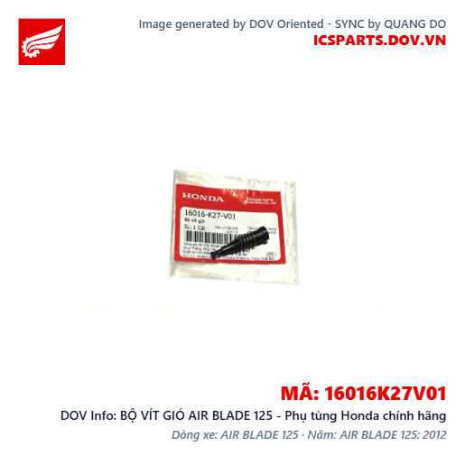 BỘ VÍT GIÓ AIR BLADE 125 - Phụ tùng Honda chính hãng