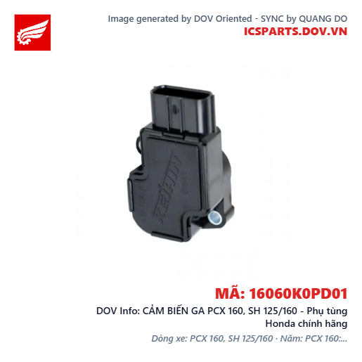 CẢM BIẾN GA PCX 160, SH 125/160 - Phụ tùng Honda chính hãng