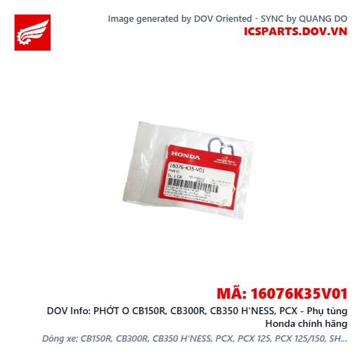 PHỚT O CB150R, CB300R, CB350 H'NESS, PCX - Phụ tùng Honda chính hãng
