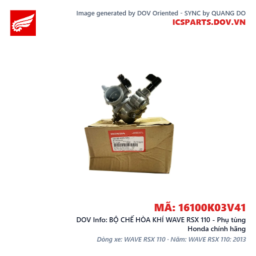 BỘ CHẾ HÒA KHÍ WAVE RSX 110 - Phụ tùng Honda chính hãng