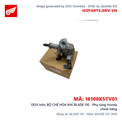 BỘ CHẾ HÒA KHÍ BLADE 110 - Phụ tùng Honda chính hãng