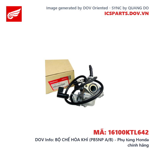 BỘ CHẾ HÒA KHÍ (PB5NP A/B) - Phụ tùng Honda chính hãng
