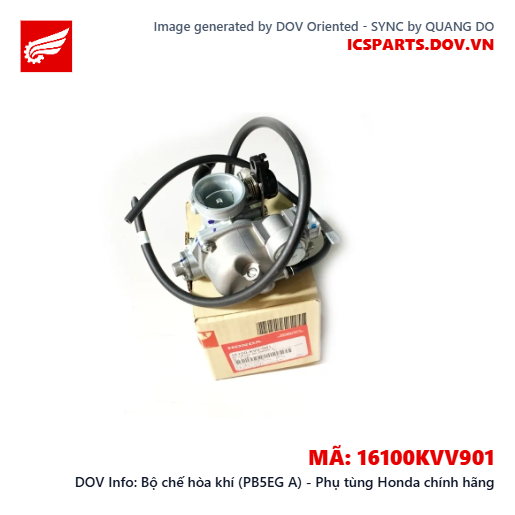 Bộ chế hòa khí (PB5EG A) - Phụ tùng Honda chính hãng