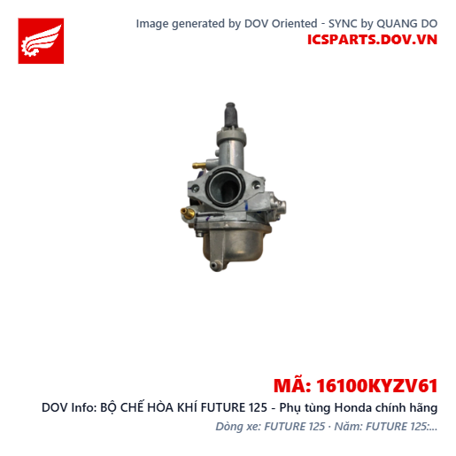 BỘ CHẾ HÒA KHÍ FUTURE 125 - Phụ tùng Honda chính hãng