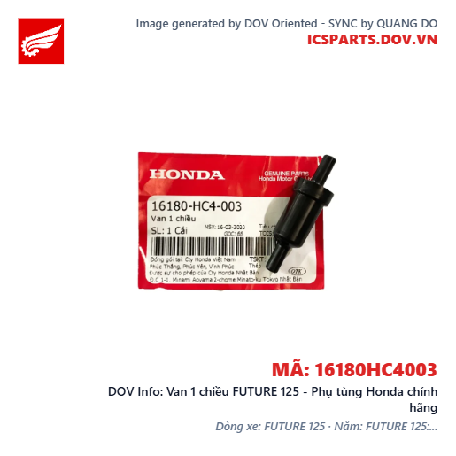 Van 1 chiều FUTURE 125 - Phụ tùng Honda chính hãng